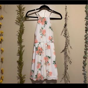 White floral dress! Worn few times.